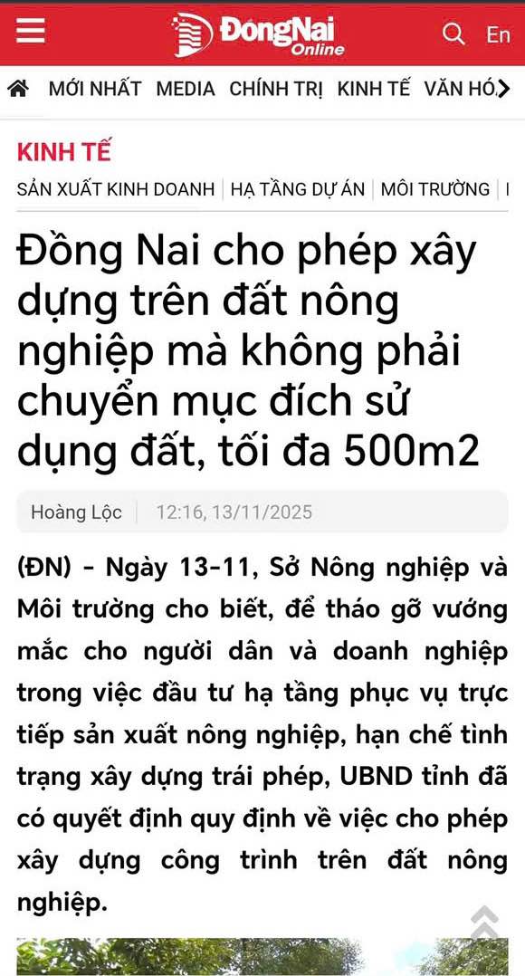 Đất nền 3189m² Bảo Vinh Đồng Nai giá 2.2 tỷ - Vị trí tiềm năng đầu tư