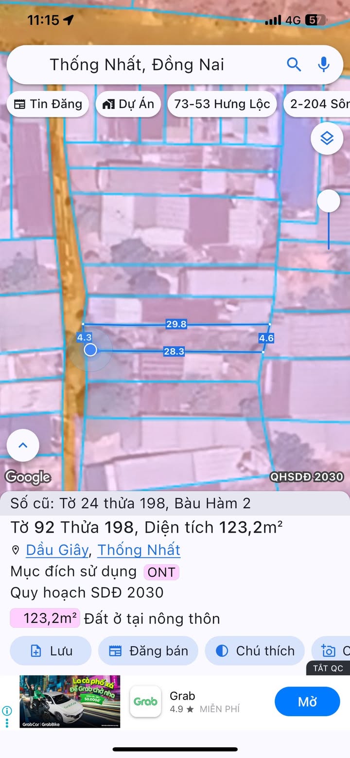 Đất nền Dầu Giây 124.7m² giá 700 triệu - Sổ hồng chính chủ, thổ cư 100%!