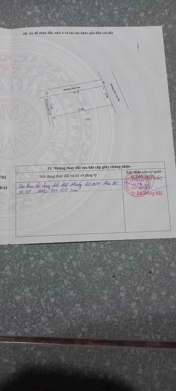 Đất nền mặt tiền đường Thái Lai, Vĩnh Thái 481m² giá 1.5 tỷ - Sổ hồng chính chủ!