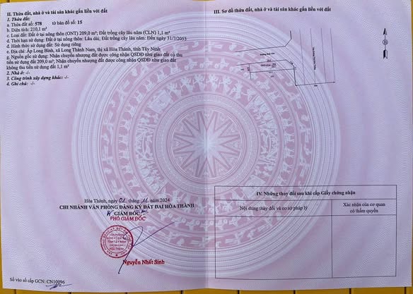 Đất góc 2 mặt tiền đường Trần Phú, Hòa Thành, Tây Ninh, 213m² - Kinh doanh thuận lợi!