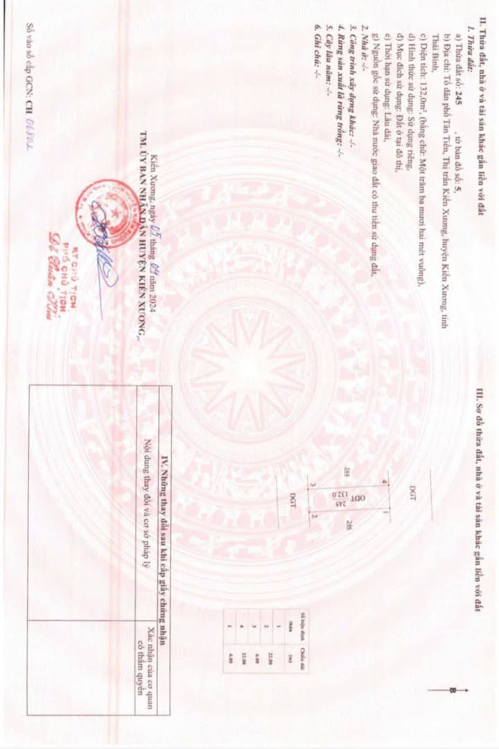 Đất nền Khu đô thị Tân Tiến Kiến Xương 132m² giá 1.6 tỷ - Cơ hội đầu tư tuyệt vời!