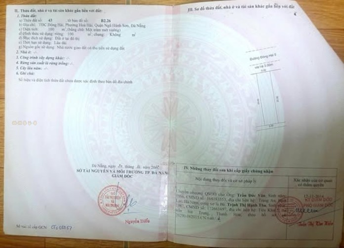 Đất nền mặt tiền đường Đông Hải 5, Ngũ Hành Sơn, 100m² - Giá chỉ 4.9 tỷ!