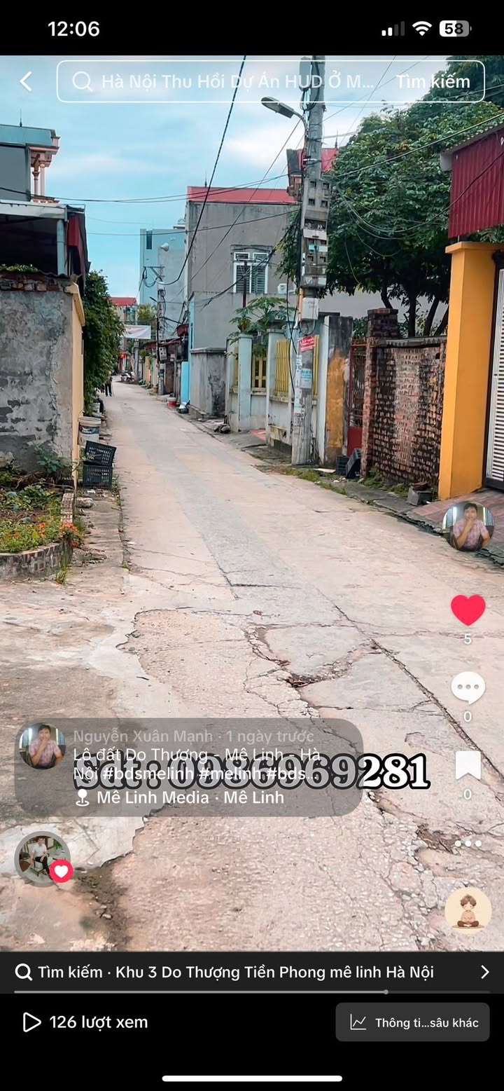 Đất thổ cư thôn Do Thượng, xã Mê Linh 53m² giá 3 tỷ - Cơ hội đầu tư giá trị!