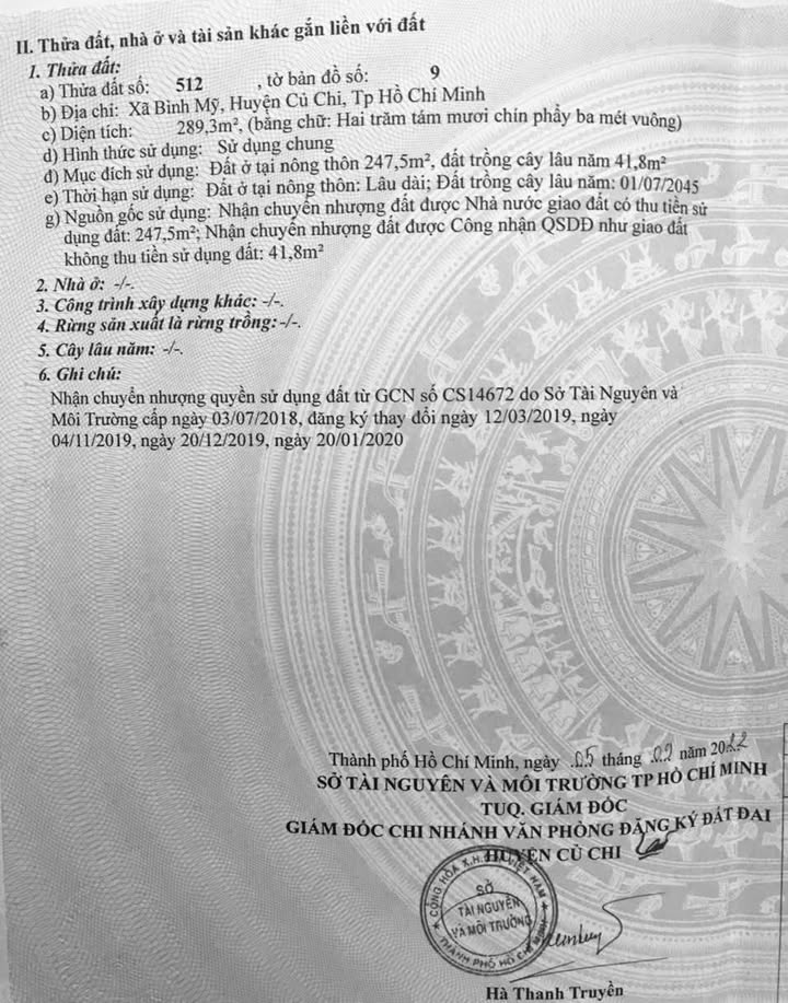 Đất nền đẹp Bình Mỹ Củ Chi 289m² giá 5.5 tỷ - Đầu tư sinh lời ngay!