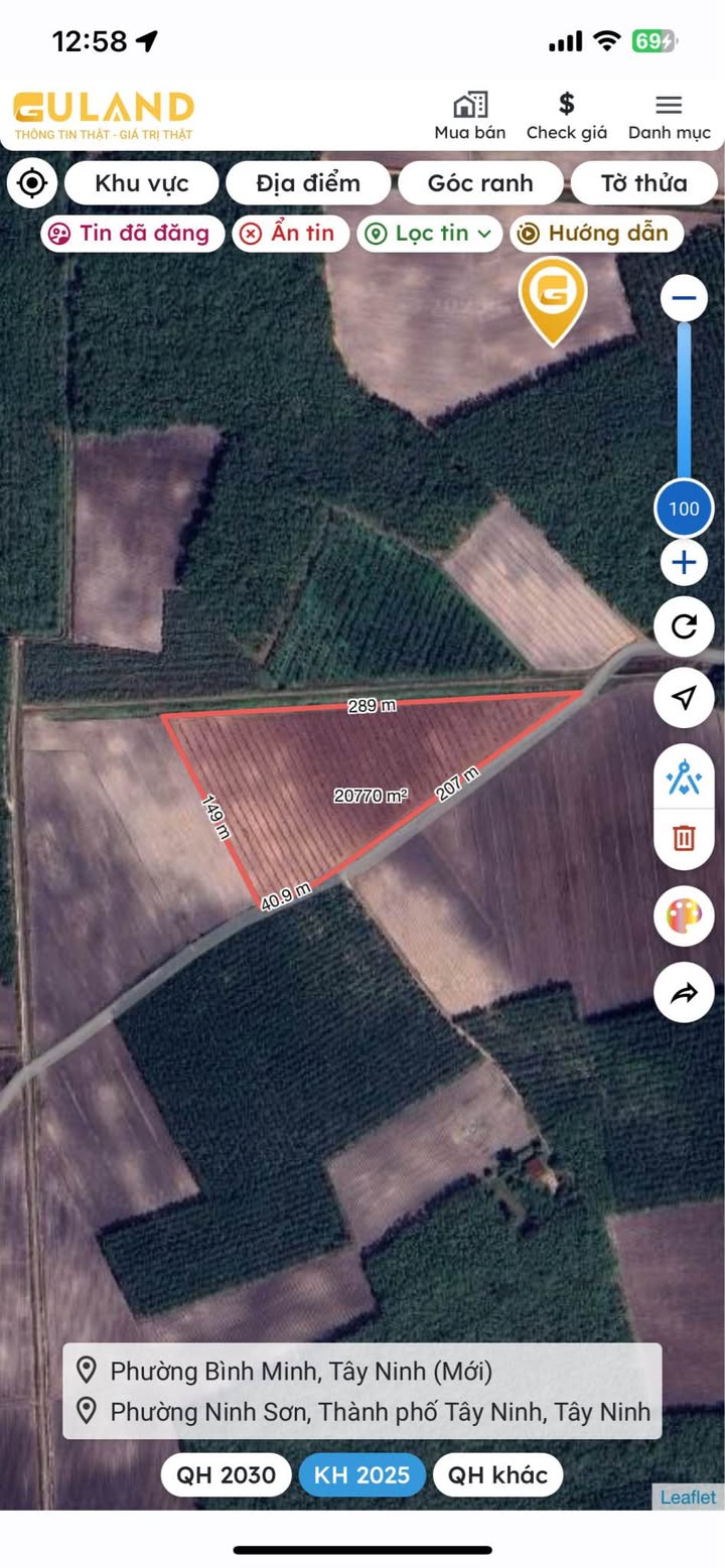 Đất nền Thạnh Bình, Tân Biên 20.000m² giá 3.6 tỷ - Mặt tiền đường nhựa rộng rãi!