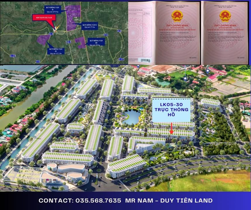 Townhouse LK05-30 Kosy Lita Hà Nam 82.5m² - Hàng hiếm trục hồ!