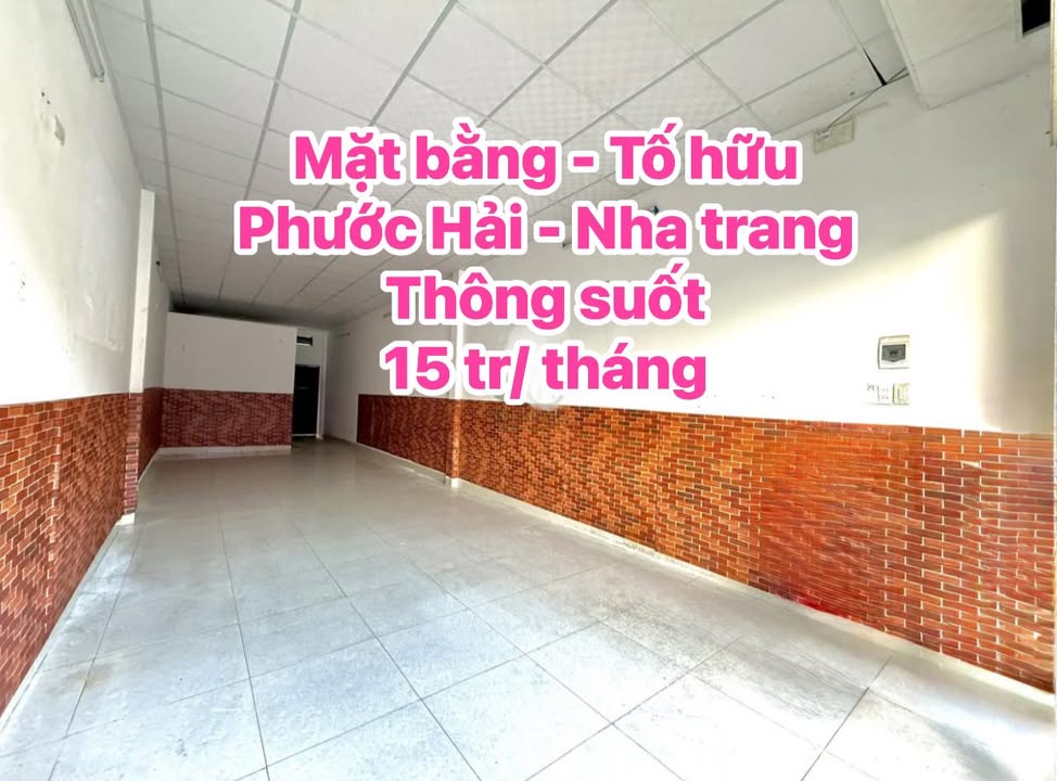 Cho thuê mặt bằng đường Tố Hữu, Nha Trang 60m² - Phù hợp kinh doanh đa dạng!