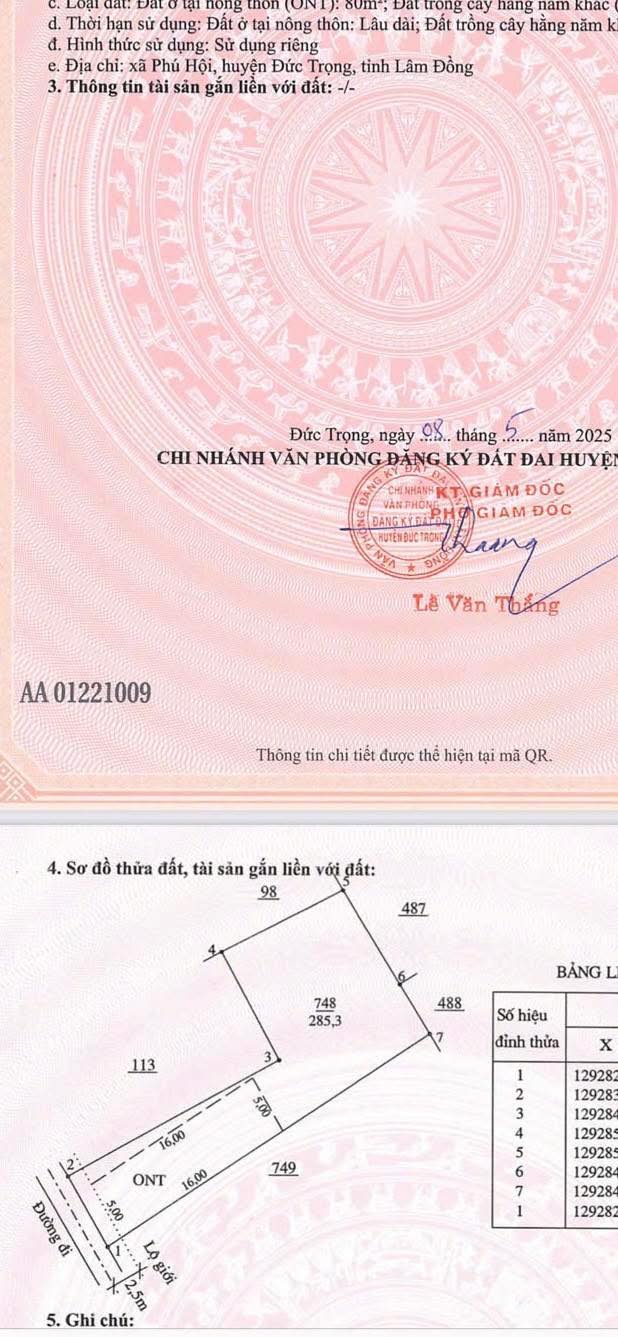 Đất nền Phú Hội Đức Trọng 208m² giá 1,2 tỷ - Hạ giá nhanh chóng!