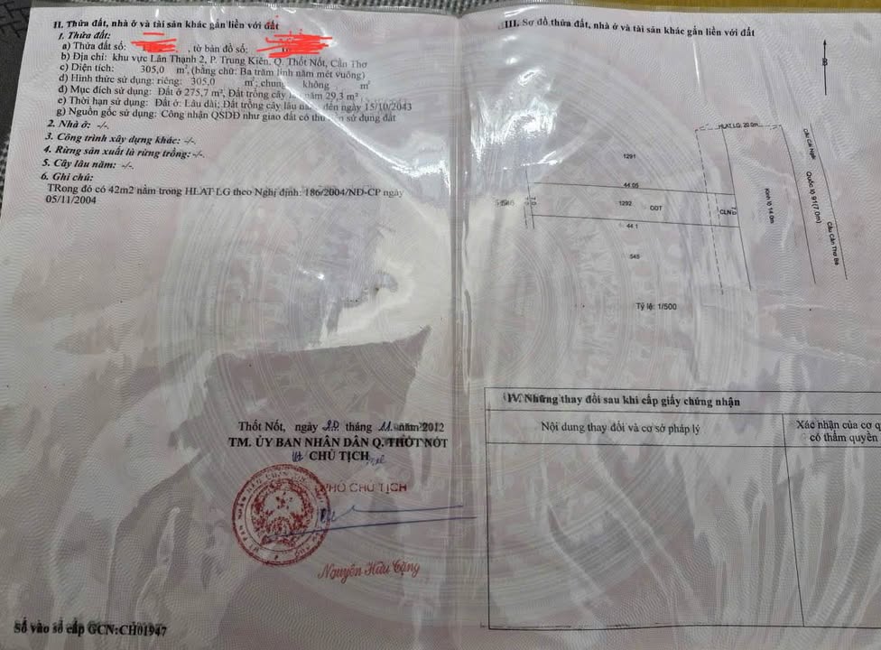 Đất nền mặt tiền Quốc lộ 91, phường Thuận Hưng, 305m² - Cơ hội đầu tư tuyệt vời!