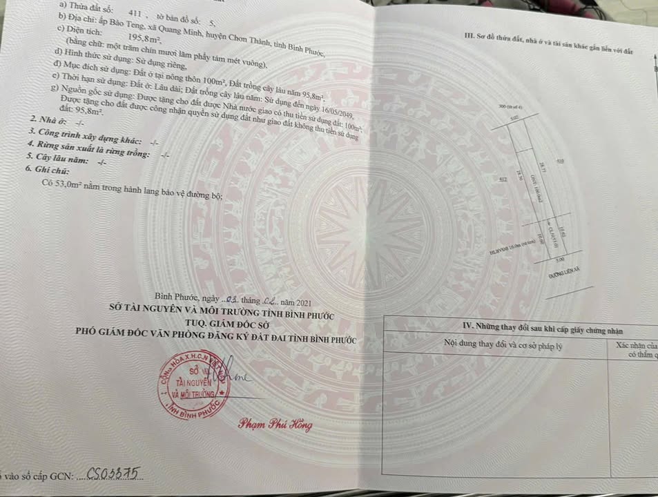 Đất nền đường Liên Xã, Quang Minh, 195m² giá 1.35 tỷ - Sổ hồng chính chủ!