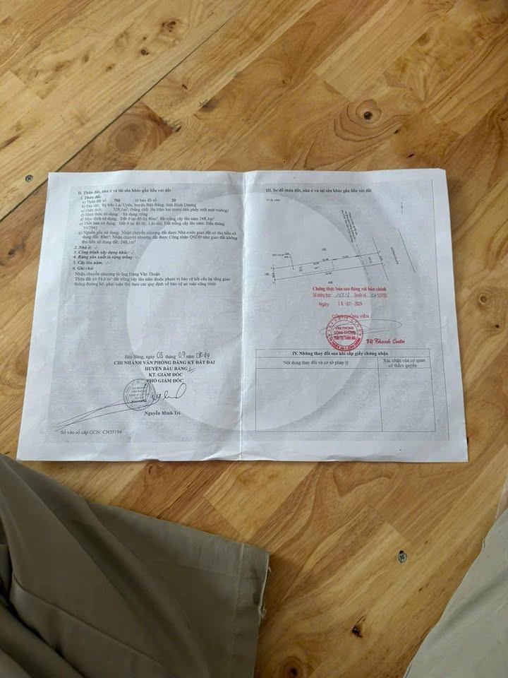 Đất nền Bàu Bàng 324m² giá 1.3 tỷ - Mặt tiền đường nhựa sầm uất!