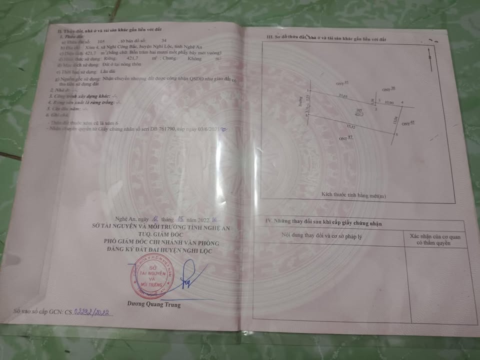 Đất Nghi Công Bắc 421m² giá 1.5 tỷ - Đầu tư sinh lời ngay!