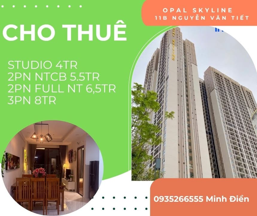 Căn hộ Opal Skyline Thuận An - Cho thuê thỏa thuận - Kết nối nhanh đến TP.HCM!