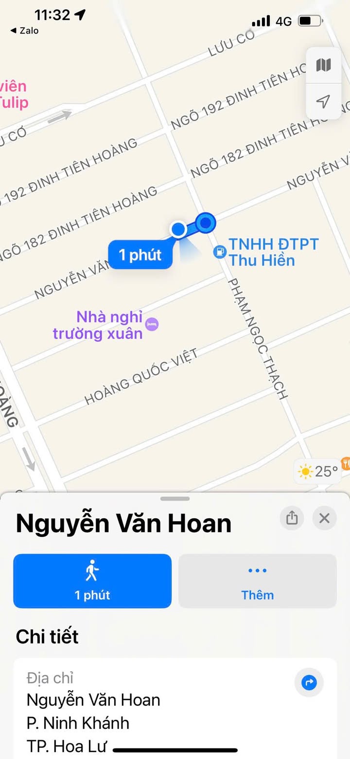 Đất nền đường Nguyễn Văn Hoan, Ninh Khánh 106.8m² giá 800 triệu - Cơ hội đầu tư hấp dẫn!
