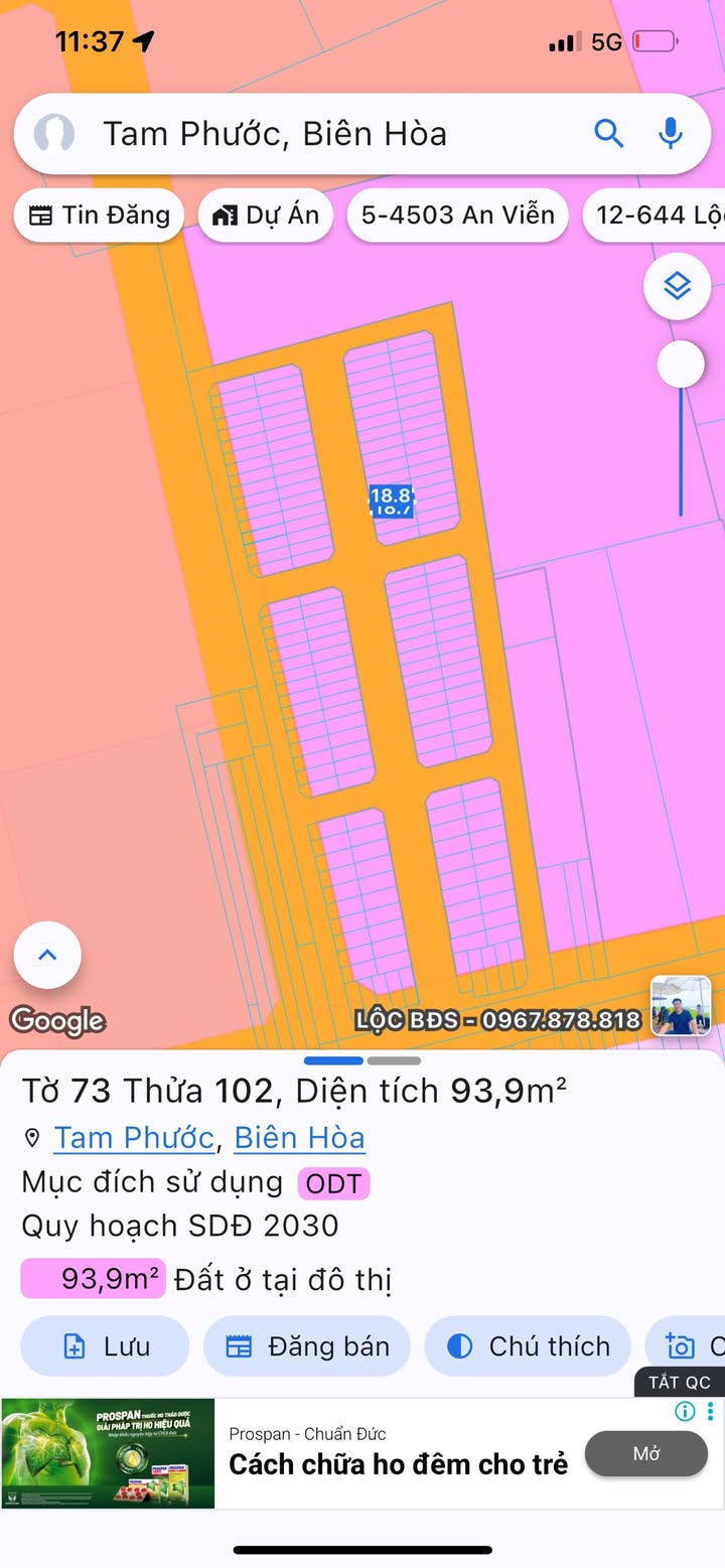 Đất nền Phùng Hưng Tam Phước 90m² giá chỉ 1.95 tỷ - Sổ đỏ chính chủ!