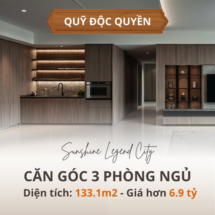 Căn hộ 3PN Sunshine Legend City 133m² giá 6,9 tỷ - View sông di sản tuyệt đẹp!