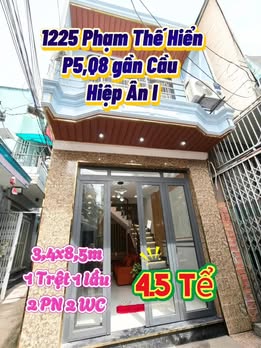 Nhà bán Phạm Thế Hiển, P5, Q8 - Diện tích 36.55m² giá 4.5 tỷ - Nhà mới đẹp vào ở ngay!