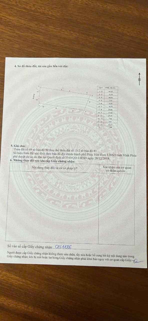 Đất nền 3000m² tại Phúc Yên, Vĩnh Phúc giá 9 tỷ - Pháp lý rõ ràng, đầu tư sinh lời!