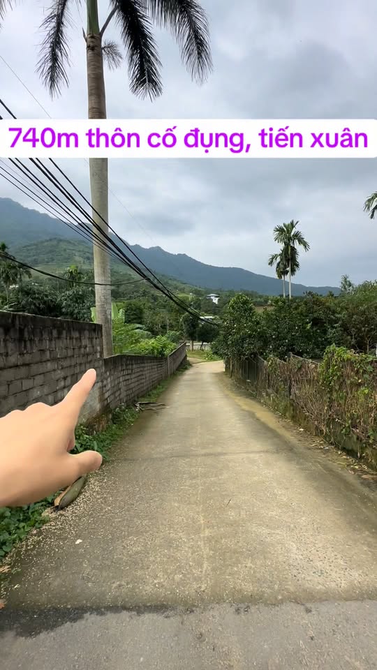 Đất thổ cư lô góc 740m² tại Tiến Xuân - Gần hồ Cố Đụng, giá thỏa thuận hấp dẫn!