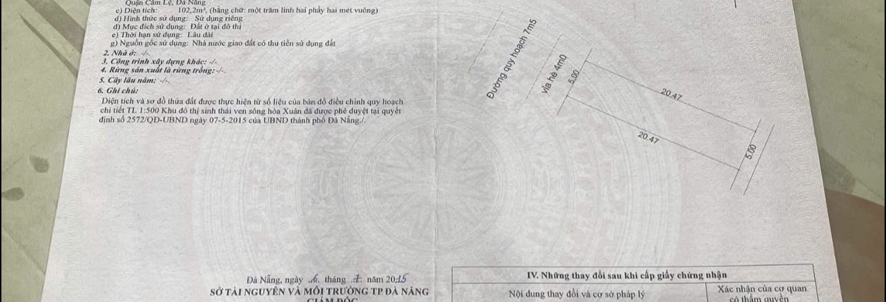 Đất nền Nguyễn Ân, Hòa Xuân 102m² giá 6 tỷ - Đối diện công viên và trường học!