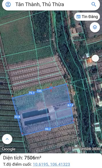 Đất vườn 7500m² xã Tân Thành Thủ Thừa giá 5.5 tỷ - Tiềm năng phát triển lớn!