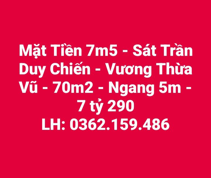 Nhà mặt tiền Trần Duy Chiến, Đà Nẵng 70m² giá 7.29 tỷ - Đầu tư sinh lời ngay!