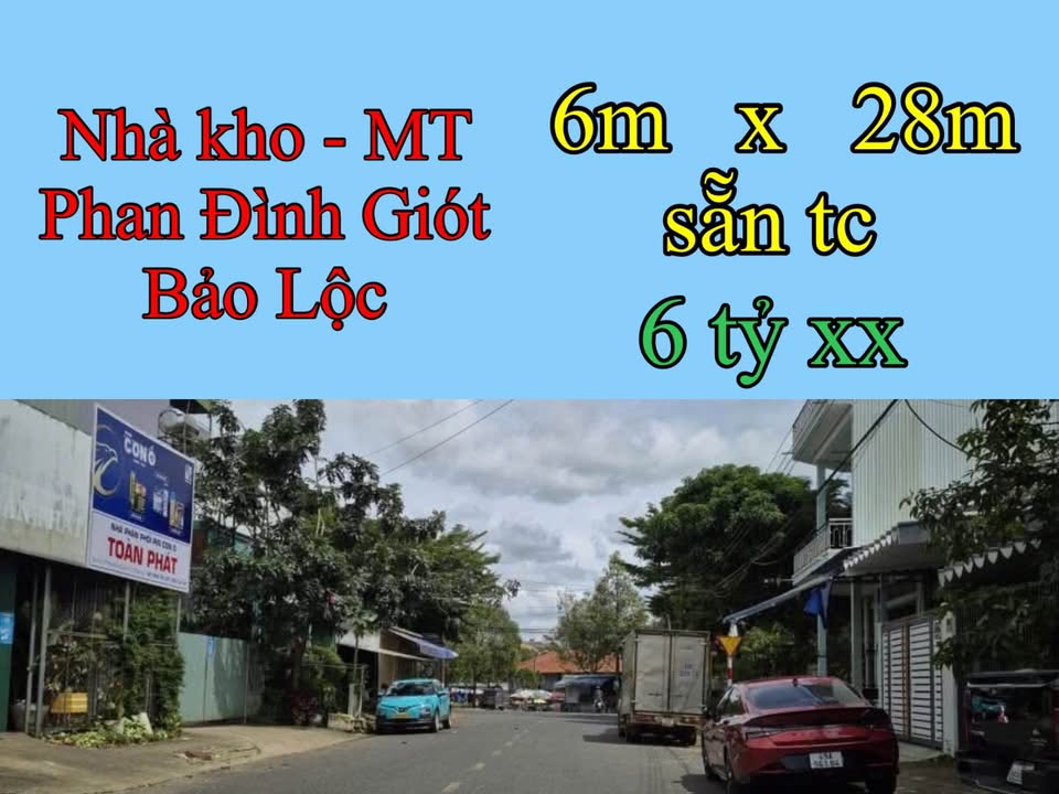 Bán kho xưởng mặt tiền Phan Đình Giót, Bảo Lộc 168m² giá 6 tỷ - Tiềm năng đầu tư lớn!