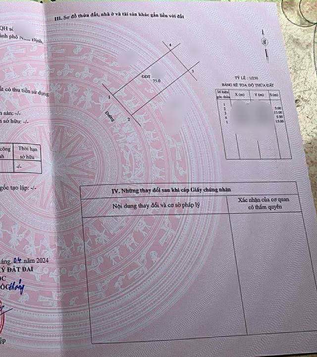 Bán đất Khu đô thị Dệt, Nam Định 75m² giá 7.275 tỷ - Đầu tư sinh lời ngay!