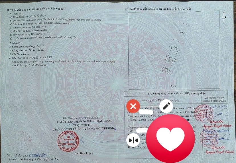 Đất nền dự án khu đô thị Đông Bắc - Bích Động 85m² giá 4.3 tỷ - Cơ hội đầu tư hấp dẫn!