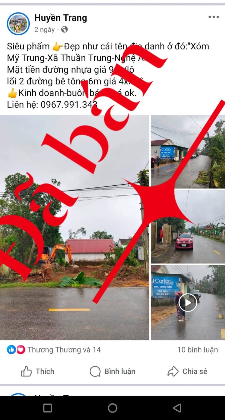 Đất nền mặt tiền đường Trung Sơn, Đô Lương 185m² - Đầu tư sinh lời tiềm năng!