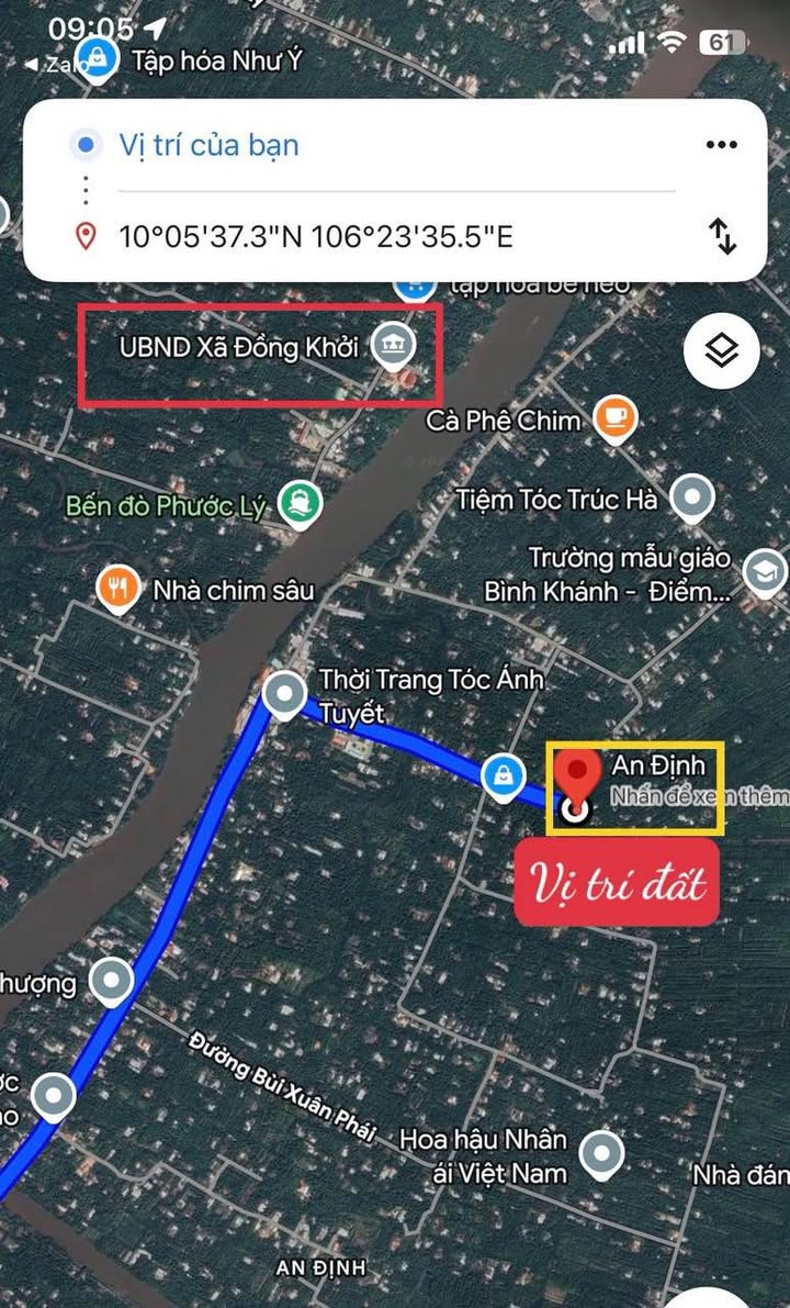 Đất vườn Dừa tại Xã Bình Khánh, Mỏ Cày Nam, Bến Tre 3000m² - Giá chỉ 1.35 tỷ!