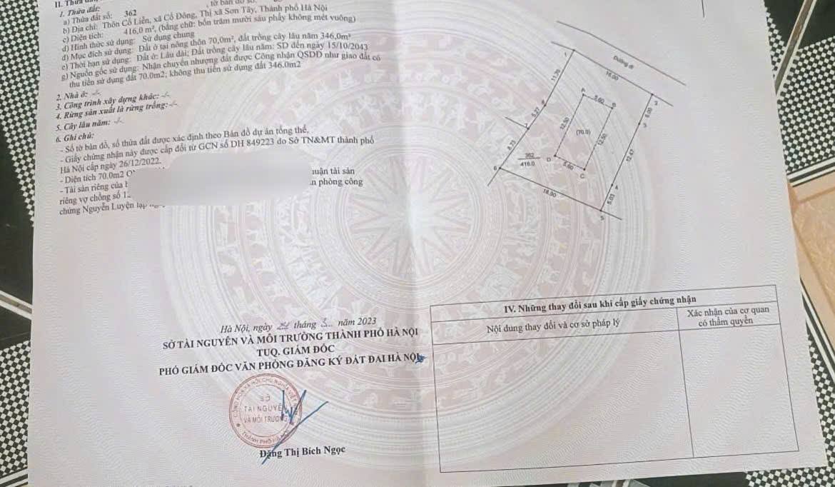 Đất nền Cổ Đông Sơn Tây 416m² giá đầu tư - Nở hậu đẹp như thiên nga!