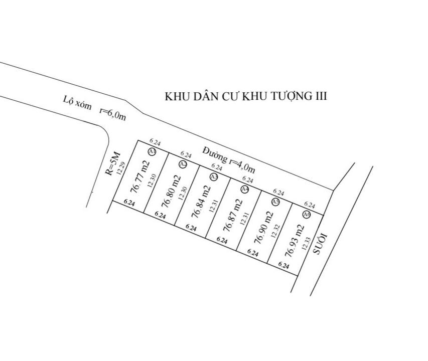 Đất nền KDC Khu Tượng 3 - Cửa Dương, Phú Quốc 77m² giá 900 triệu - Sổ đỏ từng nền