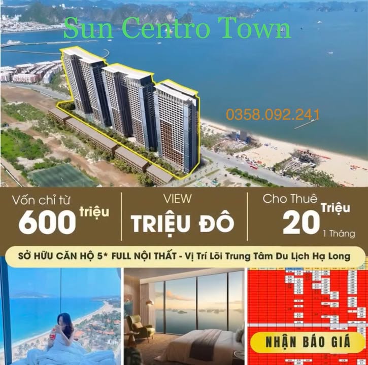 Căn hộ Sun Centro Town Bãi Cháy 33m² giá chỉ 600 triệu - Cơ hội đầu tư tuyệt vời!