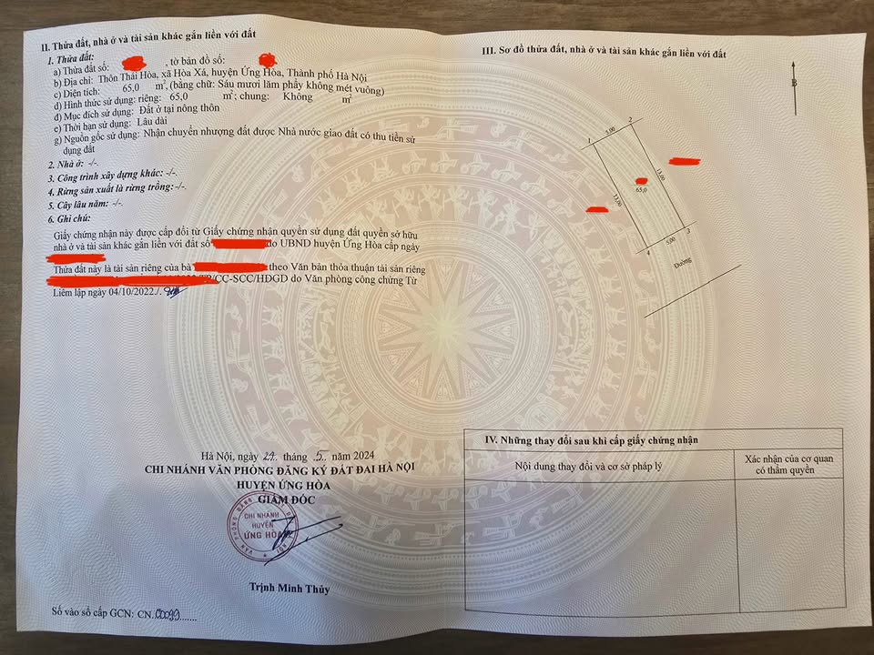 Đất nền Hòa Xá 65m² - Mặt tiền hai hướng, gần trường và chợ!