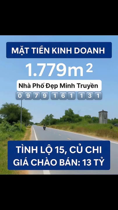 Đất mặt tiền kinh doanh Tỉnh Lộ 15 Củ Chi 1.779m² giá chỉ 13 tỷ - Đầu tư sinh lời cao!