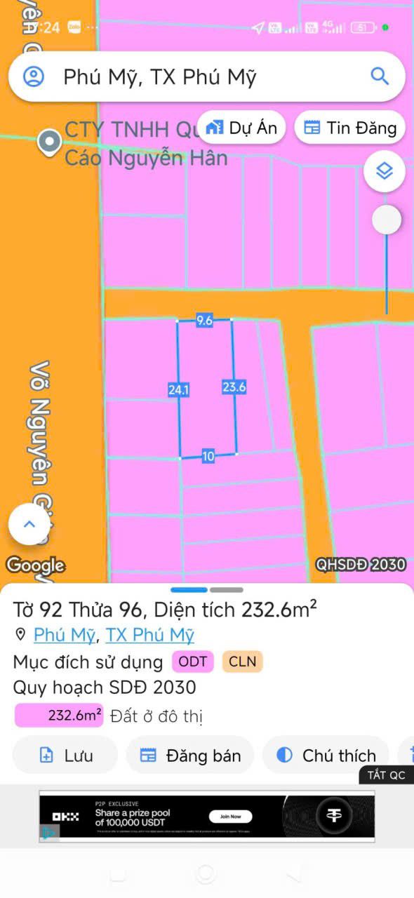 Đất nền Phú Mỹ 10m² giá 3 tỷ - Sổ đỏ chính chủ, vị trí đắc địa!