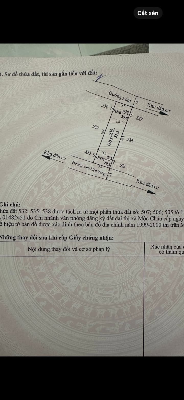 Đất nền trung tâm Mộc Châu 95m² giá chỉ 1 tỷ - Đầu tư sinh lời hợp lý!