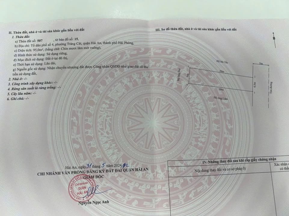 Đất nền mặt đường Thành Tô, Tràng Cát 95m² giá 3.7 tỷ - Đầu tư sinh lời ngay!