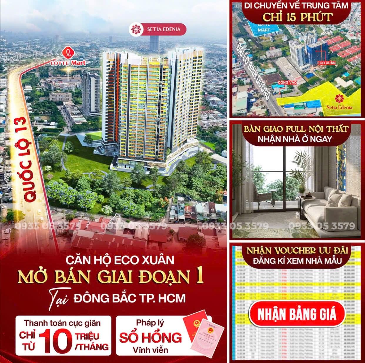 Căn hộ Setia Edenia Lái Thiêu, Bình Dương 76m² - Giá chỉ từ 3.648 tỷ - Đầu tư sinh lời ngay!