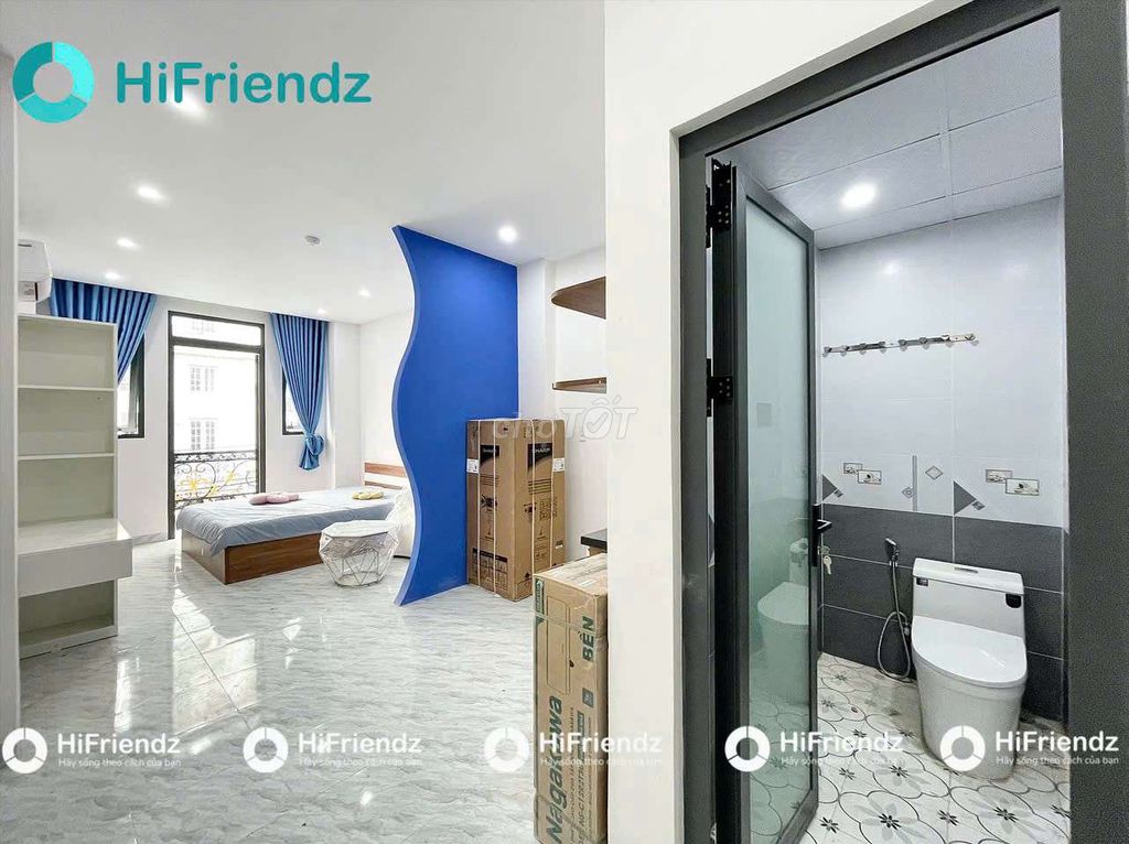 Căn hộ Studio ban công ngay Etown Cộng Hòa, Tân Bình 45m² giá chỉ 8.5 triệu - Full nội thất, an ninh 24/7!