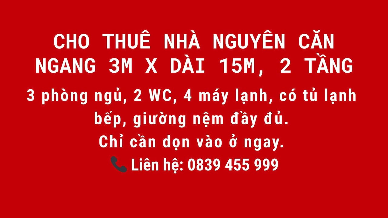 Nhà nguyên căn cho thuê tại 231 Đường Nam Hoà, Thủ Đức - 45m² chỉ 12 triệu/tháng!