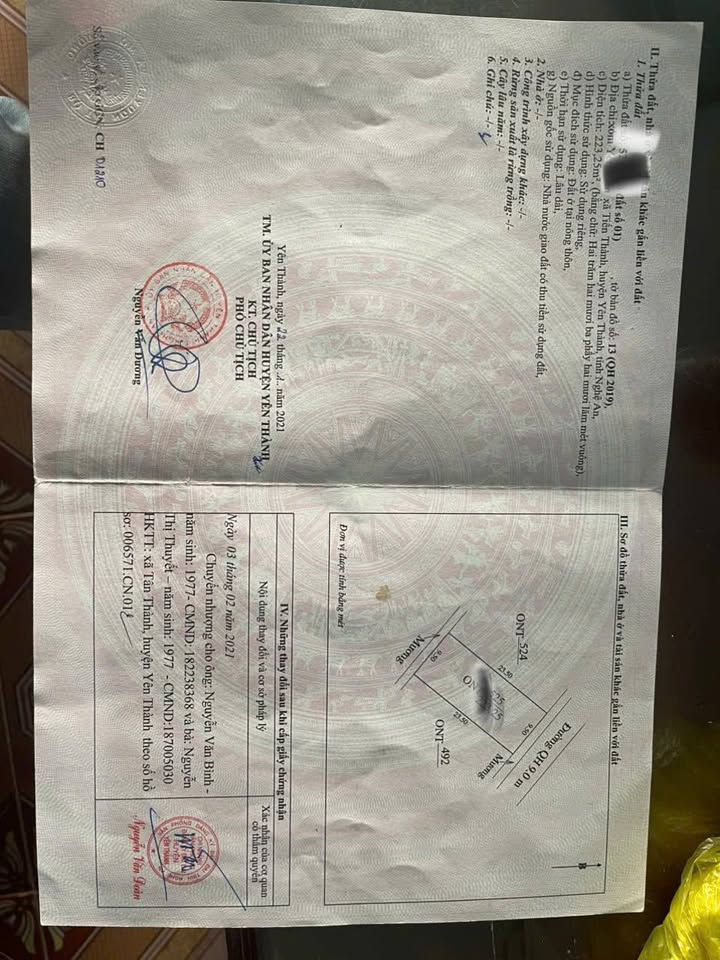 Đất đấu giá Yên Thành 223m² - Đường 9m, Dân cư phát triển!