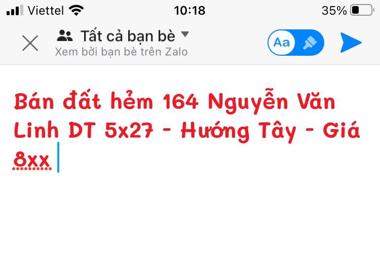 Đất nền hẻm 164 Nguyễn Văn Linh 135m² giá 800 triệu - Cơ hội đầu tư lý tưởng!