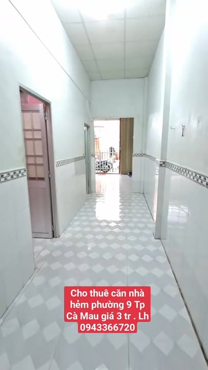 Cho thuê nhà phường 9 Cà Mau 60m² giá 3 triệu - Sân có rào an toàn!