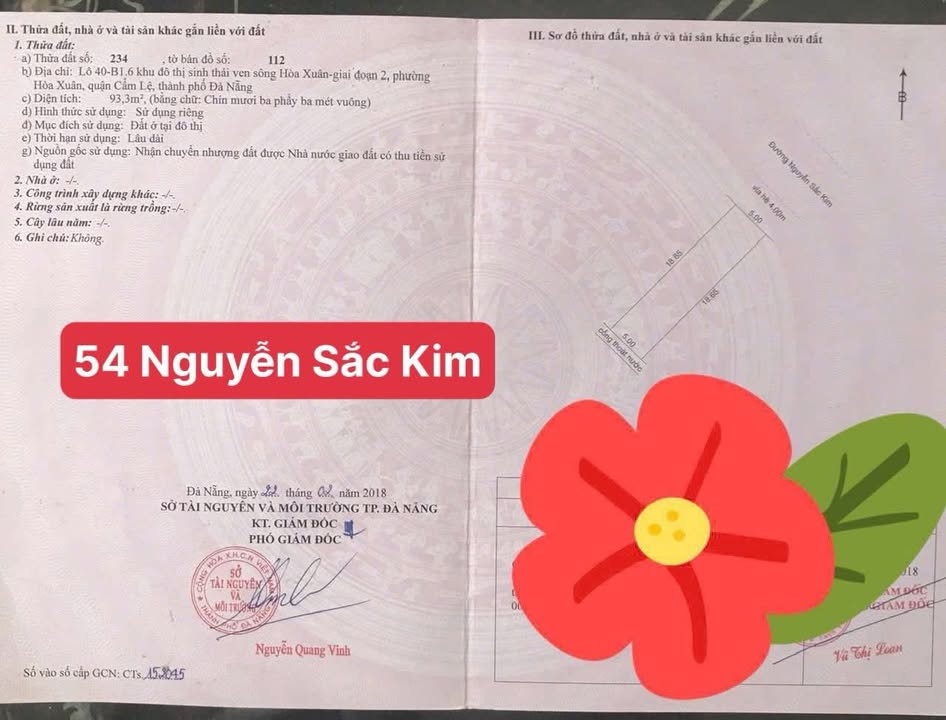 Đất nền đường Nguyễn Sắc Kim 93.3m² giá 5.68 tỷ - Khu dân cư an ninh tốt!