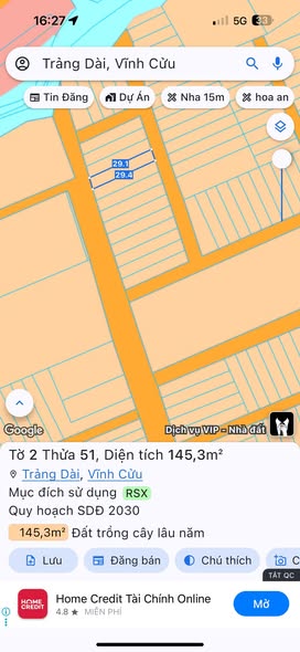 Đất sổ hồng riêng mặt tiền đường Nguyễn Khuyến 145m² giá 1.85 tỷ - Đầu tư sinh lời hấp dẫn!