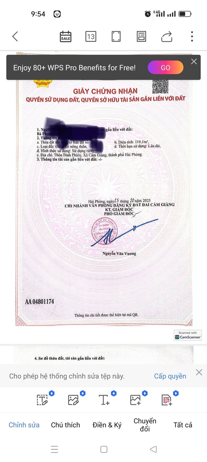 Đất nền Ngọc Liên, Cẩm Giàng 119m² giá 500 triệu - Sổ hồng trao tay!