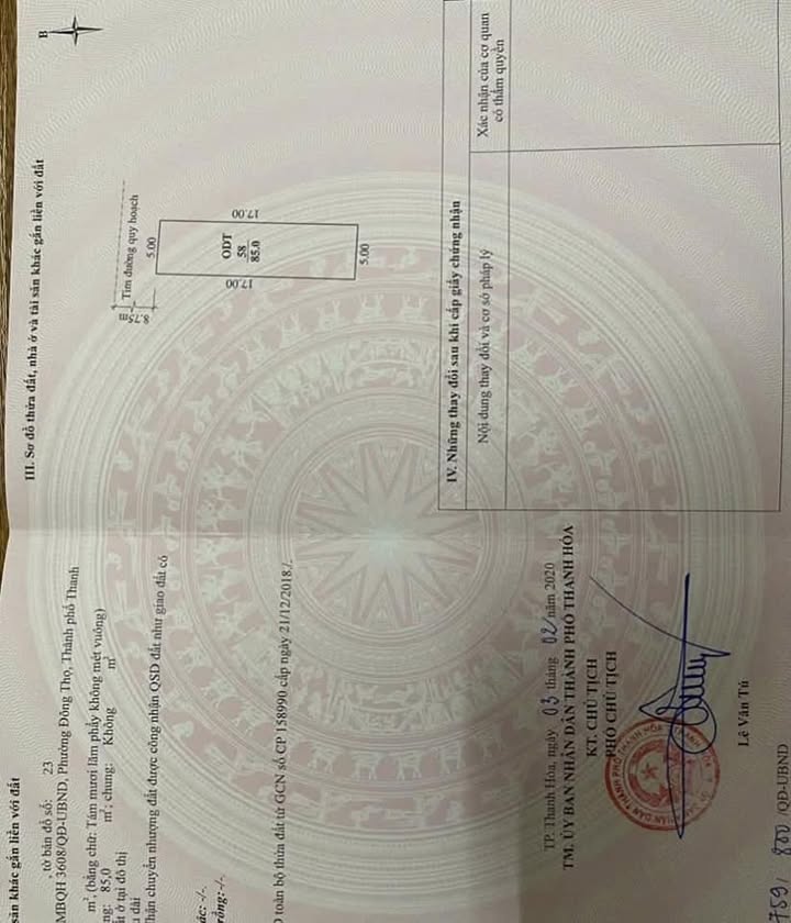 Đất nền Đông Thọ, Thanh Hóa 85m² giá chỉ 3.9 tỷ - Sổ đỏ chính chủ!