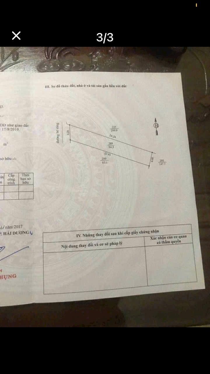 Đất thổ cư Cẩm Thượng 94m² giá 2.55 tỷ - Vị trí gần chợ tiện lợi!